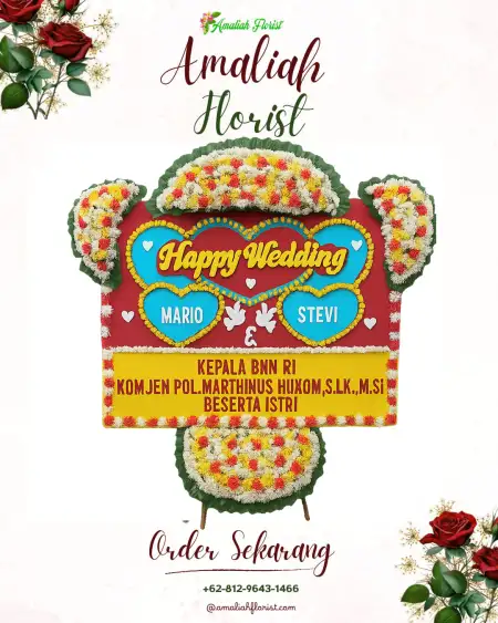 Papan Bunga Pernikahan Sabuk Empat